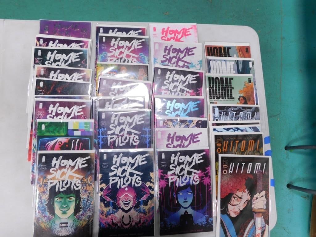 36 comics incl Hitomi, Home (Image Comics), Home Sick Pilots (1 of 3)