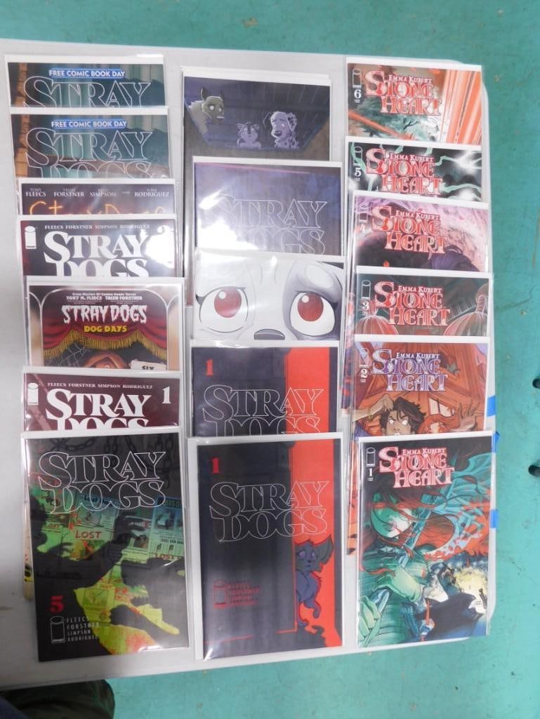 17 Comics incl Stoneheart, Stray Dogs (Image Comics) including rare acetate cover, Stray Dogs: (1 of 3)