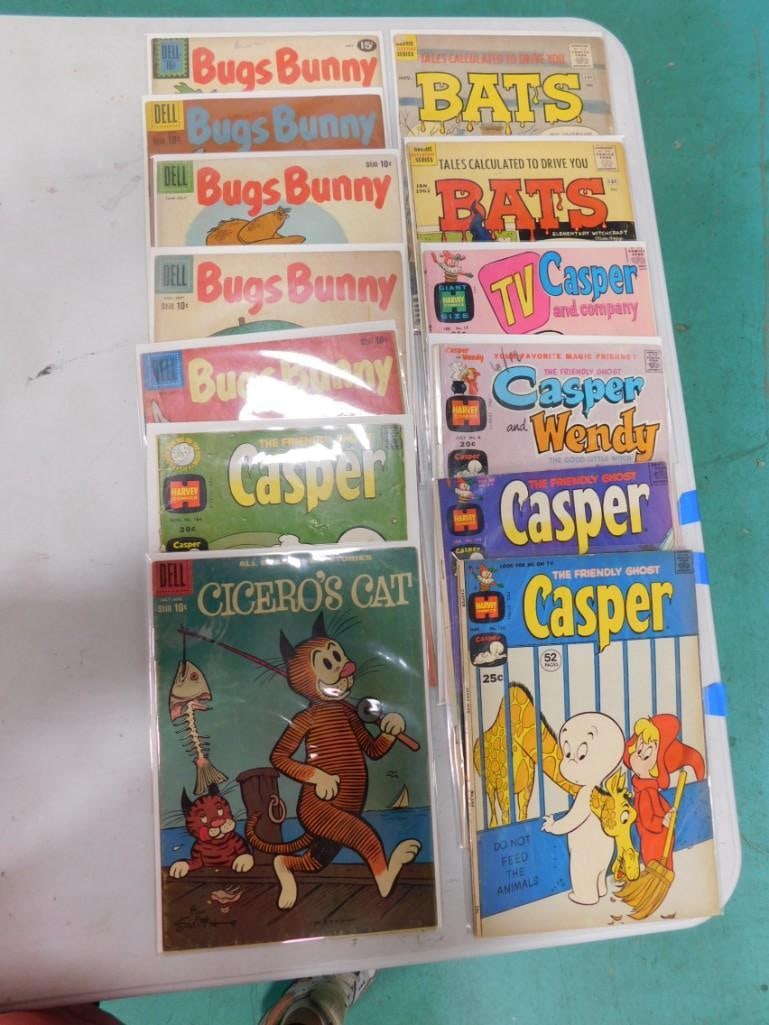 Comic Books including Bugs Bunny, Vol. 1, Casper and Wendy, Casper The Friendly Ghost (Harvey 1958 (1 of 3)