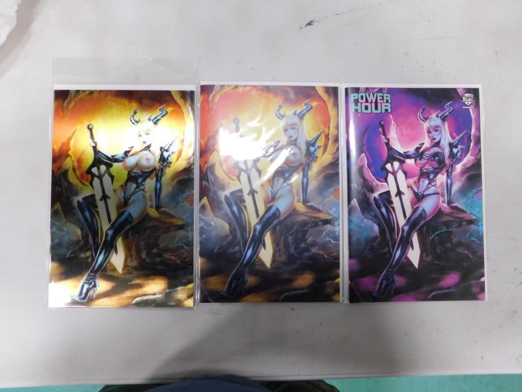 Power Hour Magik Demon Girl cosplay 3 total books including 1 metal cover (1 of 4)