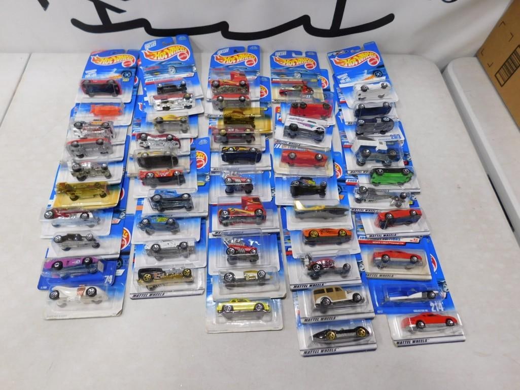 50 Hot Wheels Cars and Vehicles New in Package: 50 Hot Wheels Cars and Vehicles New in Package All pictures are considered part of the description and should be examined carefully by bidders. Live Auctioneers is now offering Live Shipping through t