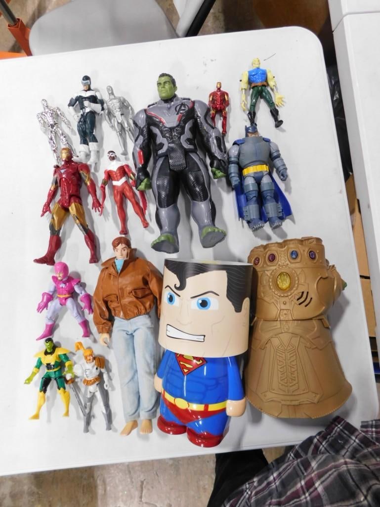 Lot of Action figures and Toys incl Batman, Deadpool, Avengers Endgame, Superman Lamp, Etc (1 of 5)