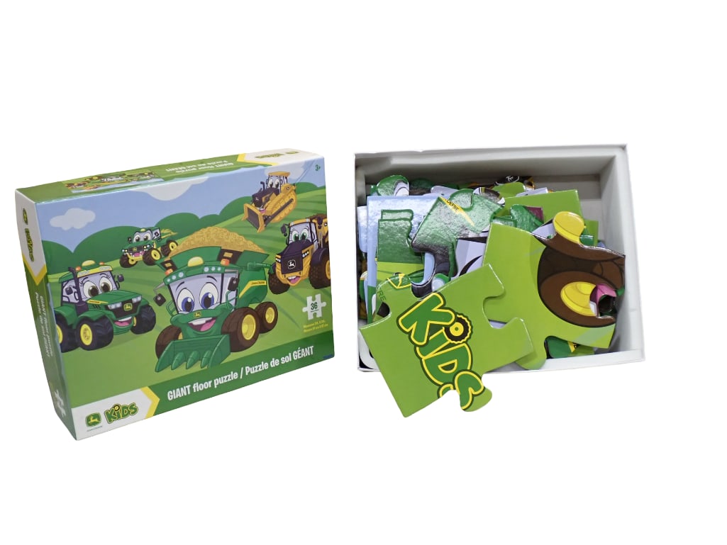 John Deere Kids Giant Floor Puzzle: John Deere Kids Giant Floor Puzzle Condition: unchecked for completeness All pictures are considered part of the description and should be examined carefully by bidders. Live Auctioneers