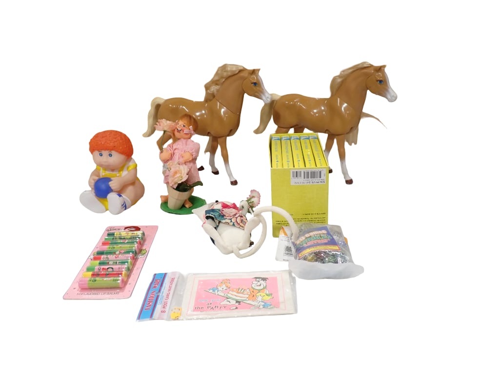2 Barbie Horses, Nancy Drew Mystery Book Set, Annalee Doll, Cabbage Patch Kid Figure, etc (1 of 7)