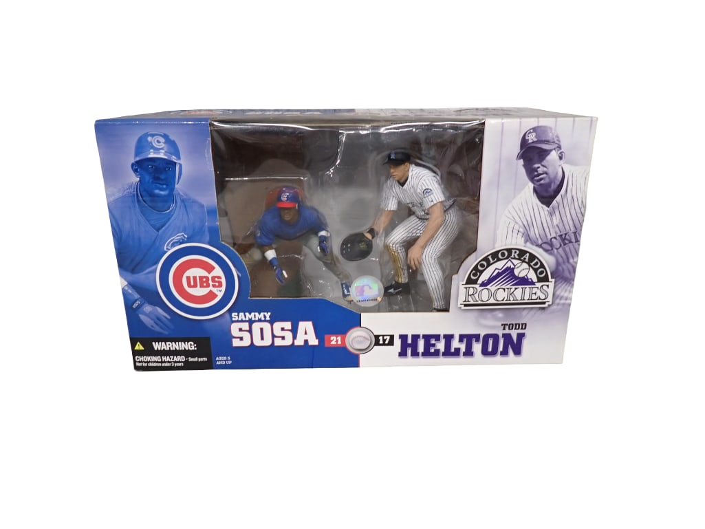 McFarlane Set of Figures incl Chicago Cubs Sammy Sosa and Colorado Rockies Todd Helton (1 of 5)