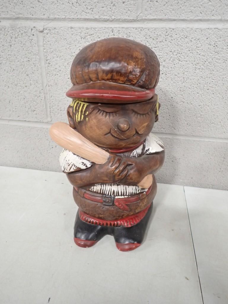 Vintage Baseball Player Ceramic Cookie Jar (1 of 8)