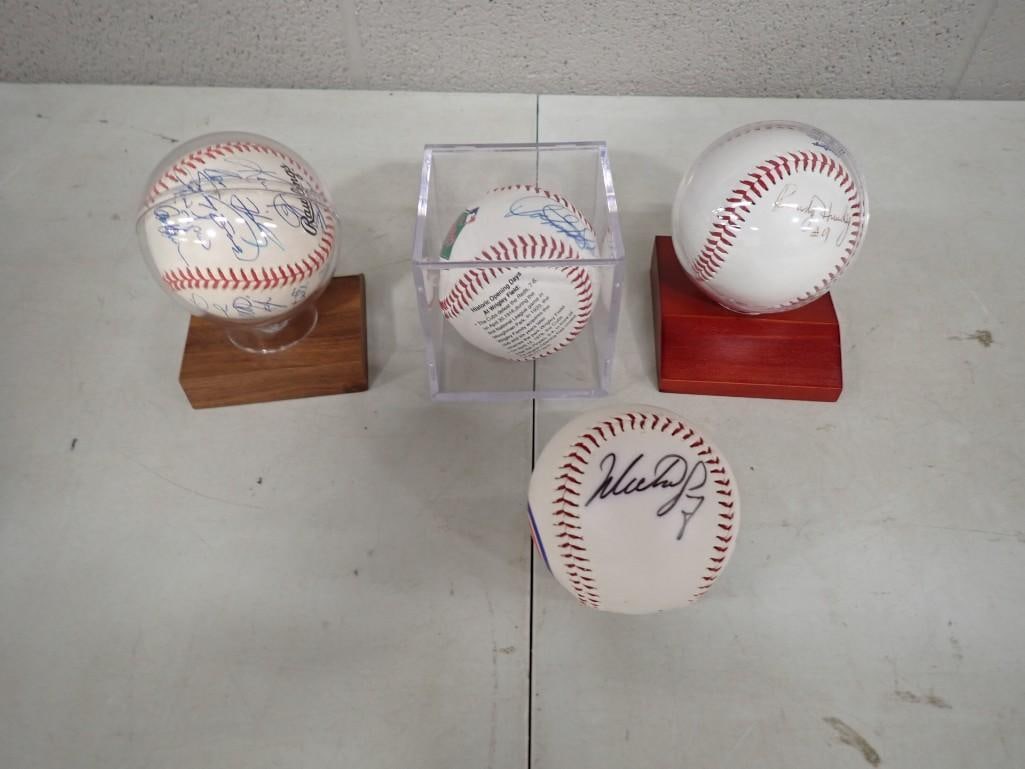 Lot of Autographed Baseballs - No COAs: Lot of Autographed Baseballs - No COAs All pictures are considered part of the description and should be examined carefully by bidders. Live Auctioneers is now offering Live Shipping through them.