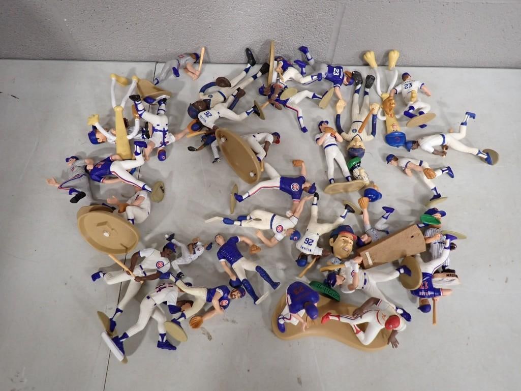 Large Lot of assorted Starting Lineup Figures - mostly Chicago Cubs, plus Cubs Bendy Bat Figures (1 of 9)