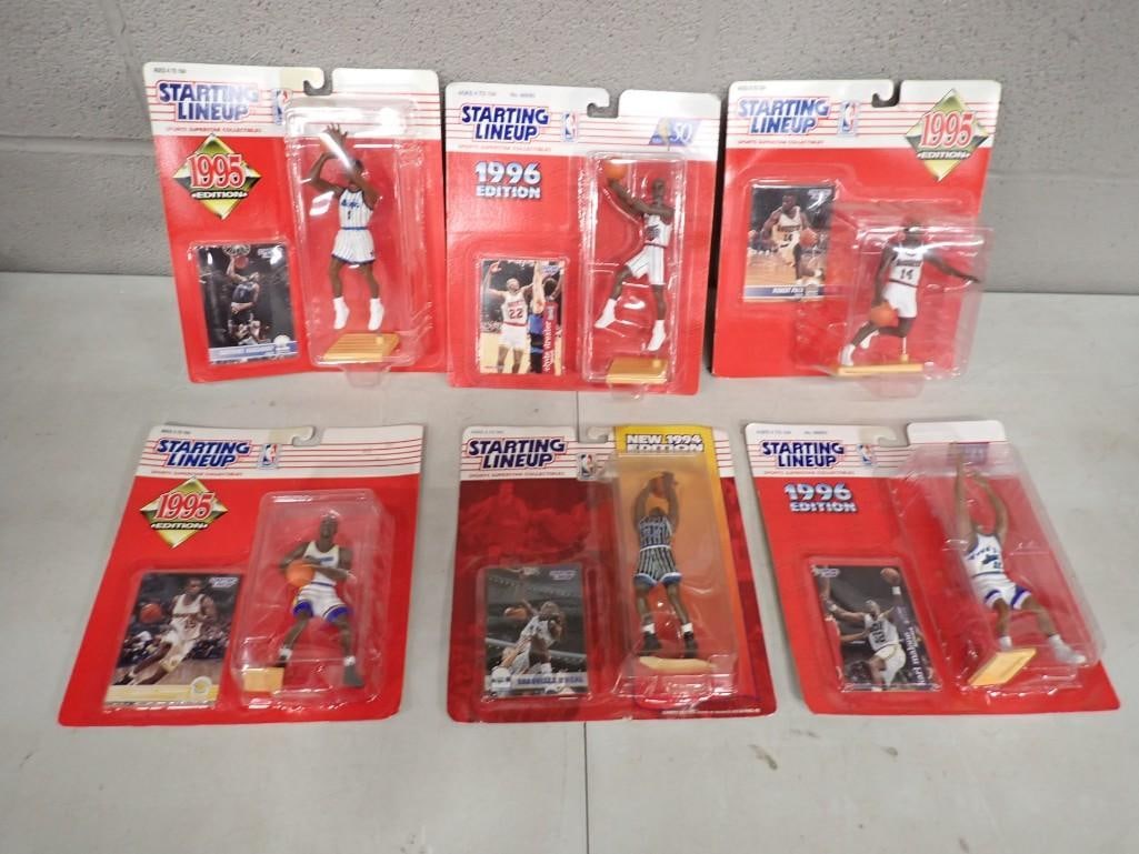 New in Package Starting Lineup Basketball Figures - Shaq, Hardaway, Drexler, Pack, Sprewell, Malone: New in Package Starting Lineup Basketball Figures - Shaq, Hardaway, Drexler, Pack, Sprewell, Malone All pictures are considered part of the description and should be examined carefully by bidders. Liv