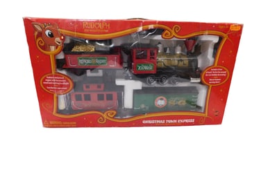 Rudolph the Red Nosed Reindeer Christmas Town Express Train New in Box