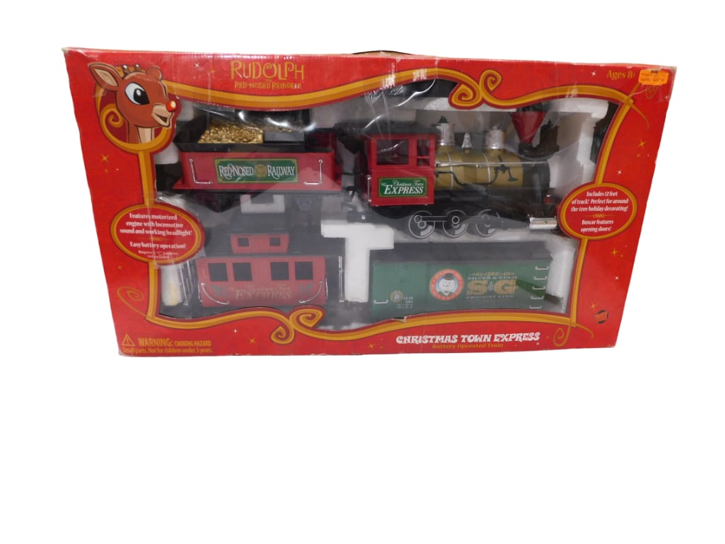 Rudolph the Red Nosed Reindeer Christmas Town Express Train New in Box (1 of 3)