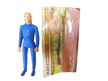 Vtg 1968 Marx General Custer Action Figure Best of the West Fort Apache Fighter and Marx Historic Gu