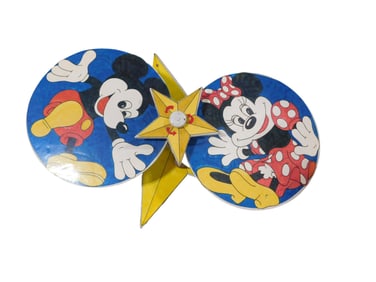 Mickey Mouse and Minnie Mouse Spinning Toy Wall Hanging with Gears