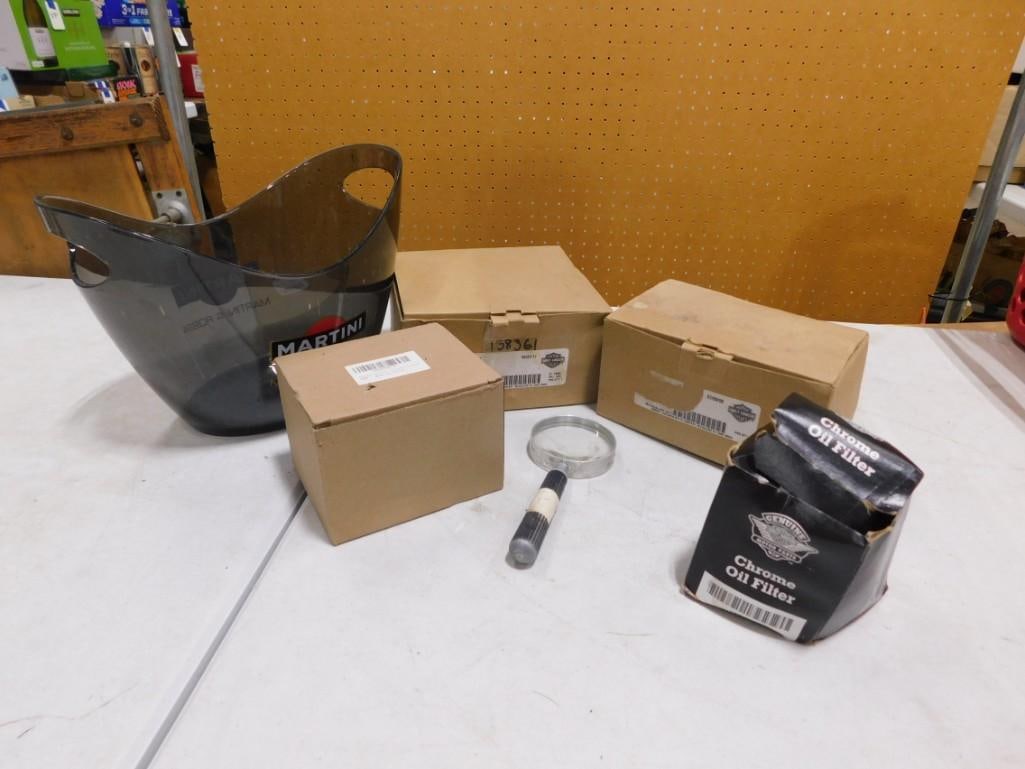 Lot of Harley Davidson Parts including Oil Filter, Foot Pegs, etc. (1 of 6)