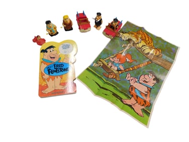 The Flintstones Lot incl Fred Flintstone and Barney Rubble Wind Up Toys, Toy Cars, Meet Fred Flintst