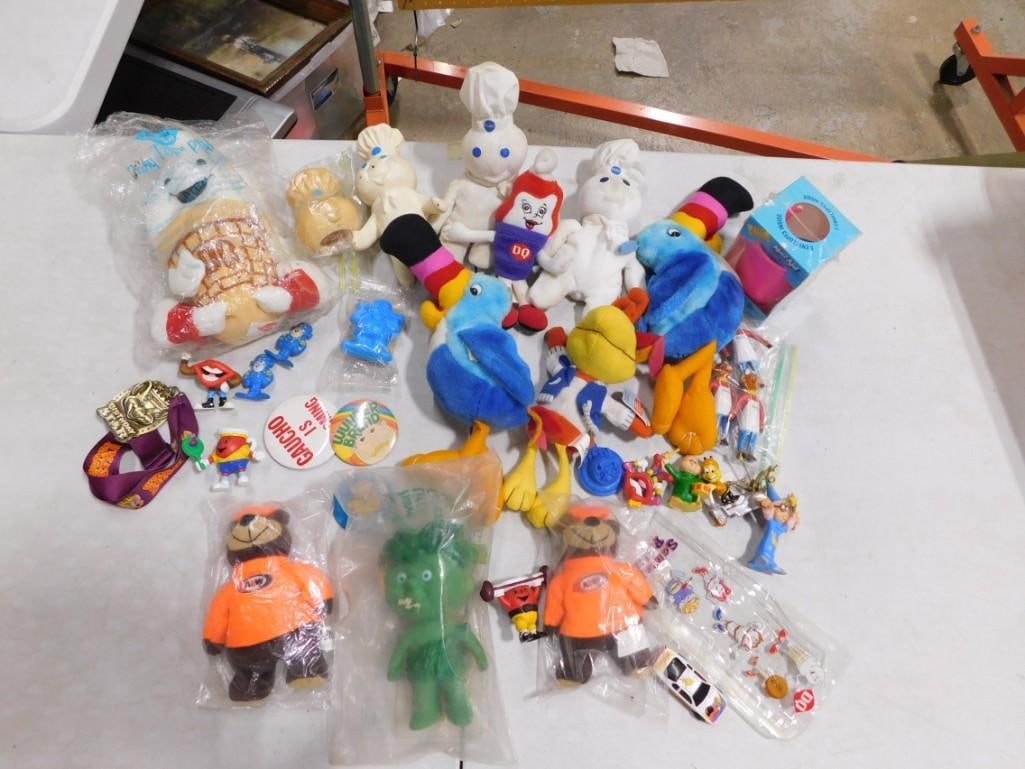 Lot of Small Toys incl Toucan Sam, A&W Rootbeer Bear, Sprout, Pillsbury Doughboy, (1 of 4)