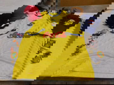 Promo Items Etc incl Coca Cola Shirt, Ketel one Vodka Hat, Bacardi Cap, Miller Lite Hat,