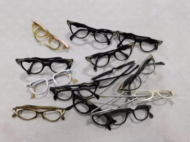 Lot of Glasses Frames including Cat Eye