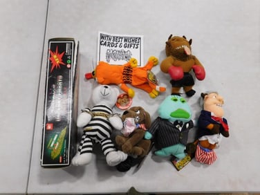 Toy / Plush Lot including Meanies Beanbags, and Uncanny Embryo Toy