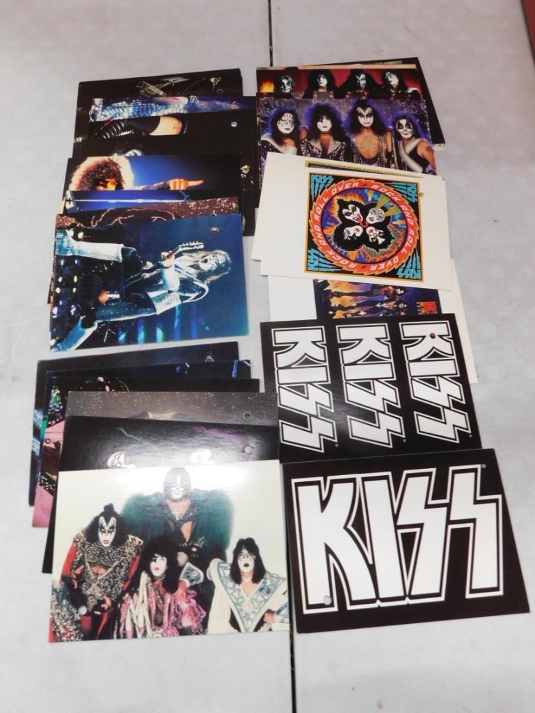 Kiss Band Ephemera Lot - Look to be cards or post cards with hole punch (1 of 4)