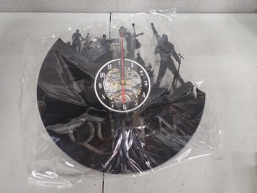 Rock band Queen Clock Cut out of a Vinyl Record Album - New