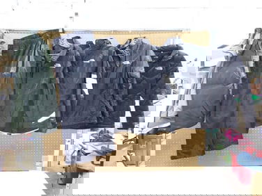 Lot of 4 The North Face Jackets, North Face Pants and an Eddie Bauer Vest