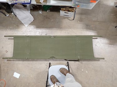 Vintage US Military Stretcher - Measures roughly 7.5 feet long