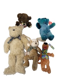 Lot of Plush incl Bord's Woofle P Porpooch with Original Tag, Jointed Teddy Bear,