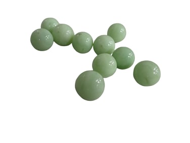 10 Green Uranium Glass Jadeite Glass Marbles They Glow Under Black Light
