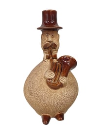 Vintage Royal Haeger Toe Tapper Pottery French Horn Player Decanter