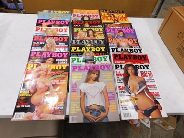 Lot of assorted Playboy Magazines - roughly 24 of them