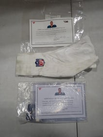 Carson Wentz Game Worn QB Towel and Wristband with COAs