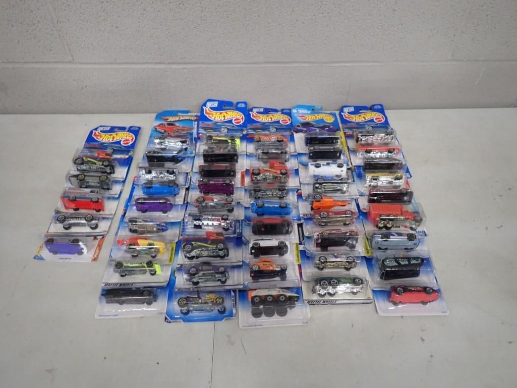 Lot of over 50 New in Package Hot Wheels Cars: Lot of over 50 New in Package Hot Wheels Cars All pictures are considered part of the description and should be examined carefully by bidders. Live Auctioneers is now offering Live Shipping through th