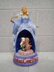 Jim Shore Disney Traditions "Dreams Come True" musical figurine featuring the Blue Fairy from Pinocc