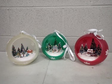 Set of 3 Jumbo Mr. Christmas Animated Christmas Ornaments