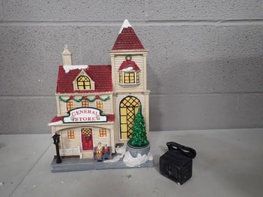Winter Lane Light up General Store Christmas Decor
