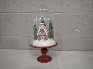 Gingerbread House Christmas Holiday Under Glass decoration