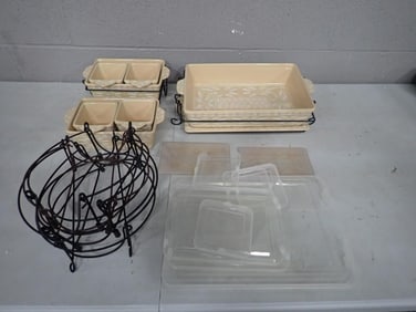 Temp-tations by Tara Ovenware Dishes with wire racks, etc.