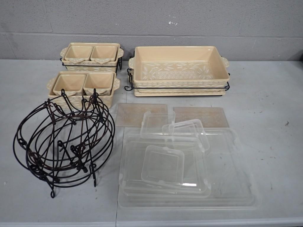 Temp-tations by Tara Ovenware Dishes with wire racks, etc. (1 of 9)