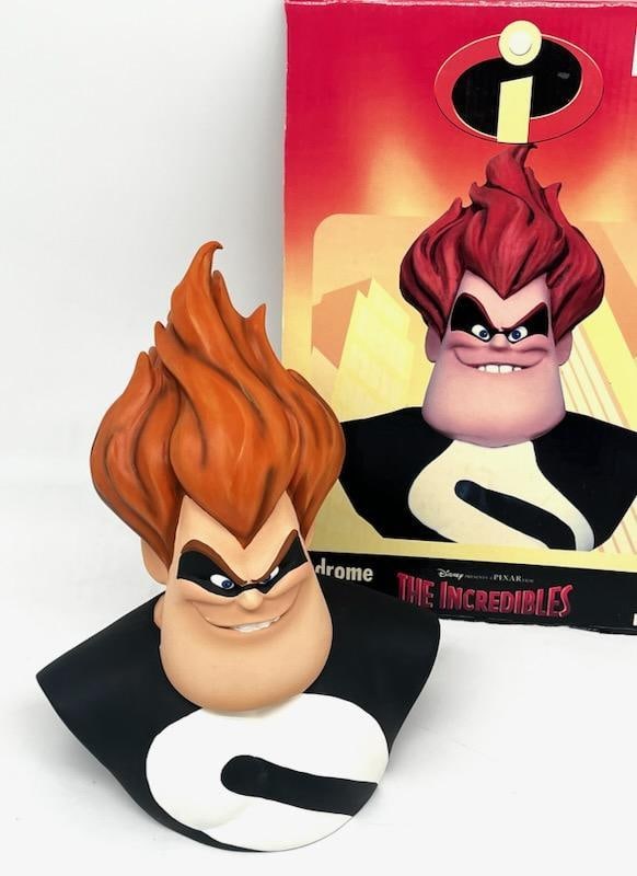 Syndrome The Incredibles Mini Bust Disney NECA Action Figure 9" with Partial Box (1 of 7)