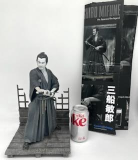 Infinite Studio 1/6 Scale Toshiro Mifune Polystone Statue 430/500 13" on Stand with Papers and (1 of 10)