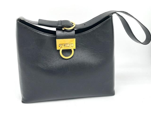 Vintage Black Ferragamo Purse / Handbag with Paperwork (1 of 10)