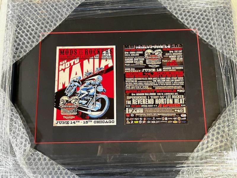 Newly Framed 2013 Mods vs Rockers Motorcycle & Scooter Rally Print 23" x 18": Newly Framed 2013 Mods vs Rockers Motorcycle & Scooter Rally Print 23" x 18" All pictures are considered part of the description and should be examined carefully by bidders. Live Auctionee