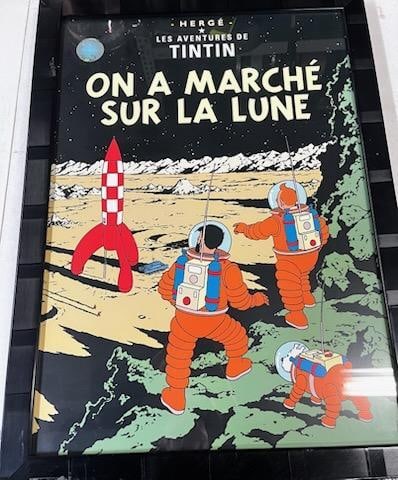 Herge Tintin French Framed Pop Art Space Poster 22.5"x30" (1 of 5)