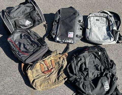 Lot of 6 Designer Backpacks, Travel Bags incl J Crew, Adidas, Matein, REI, Larkins: Lot of 6 Designer Backpacks, Travel Bags incl J Crew, Adidas, Matein, REI, Larkins. All in great condition. JCrew satchel adn Lenovo too. All pictures are considered part of the descripti