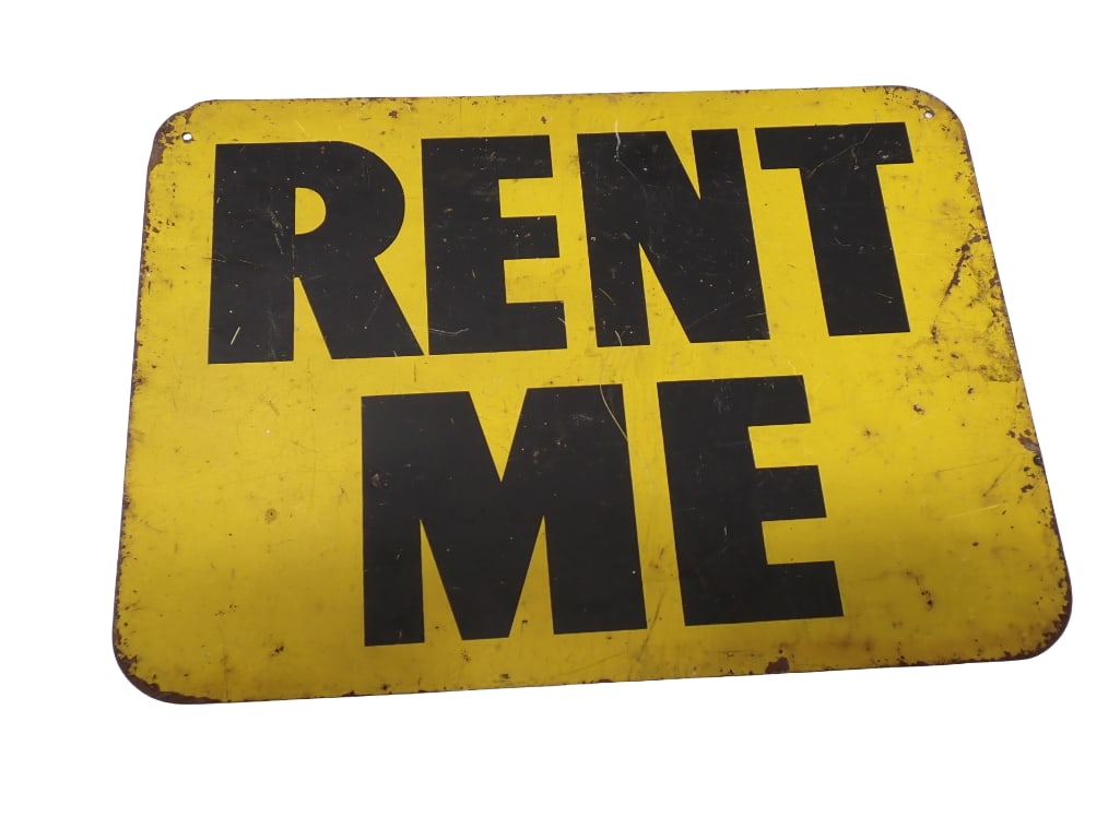 Vintage Rent Me Metal Sign 11"x14" (1 of 2)