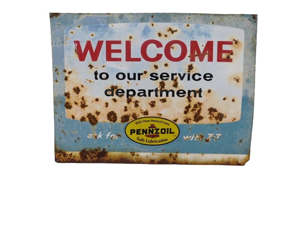 Vintage Pennzoil Metal Advertising Sign 18"x24" (1 of 3)