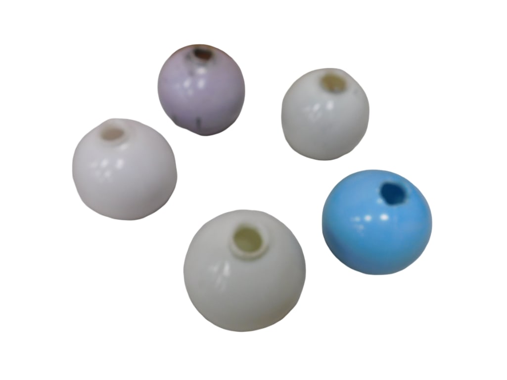 Lot of 5 Antique Weather Vane Lightning Rod Glass Balls incl Purple, Blue, White 5" (1 of 5)