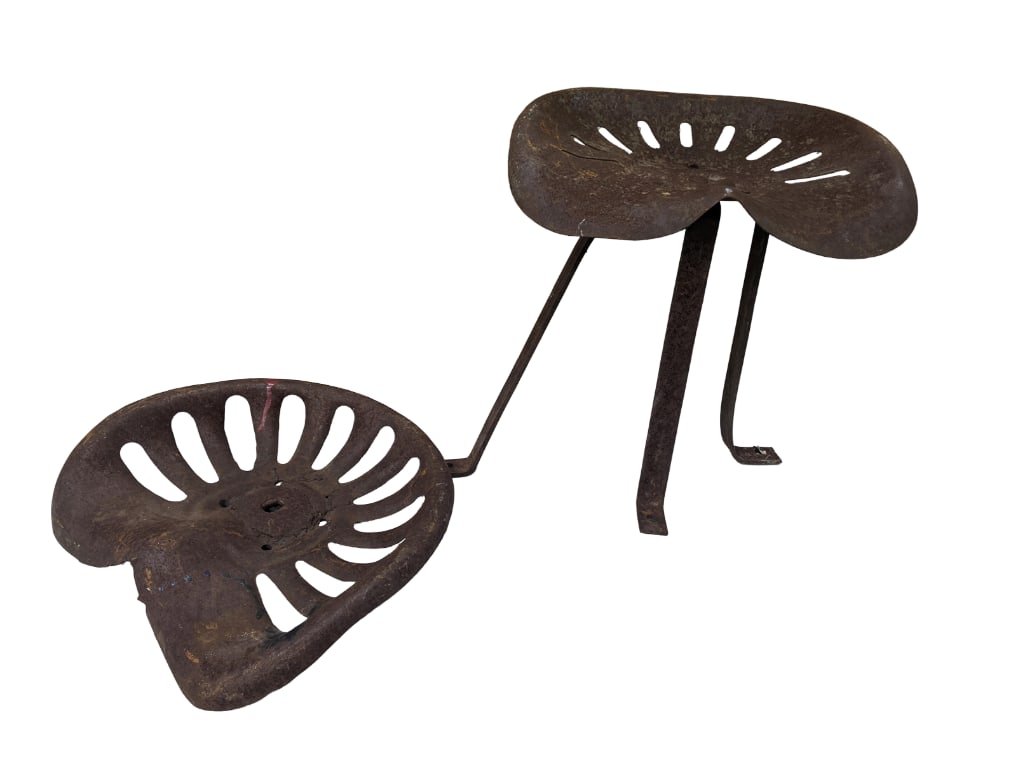 2 Antique Metal Tractor Seats (1 of 4)
