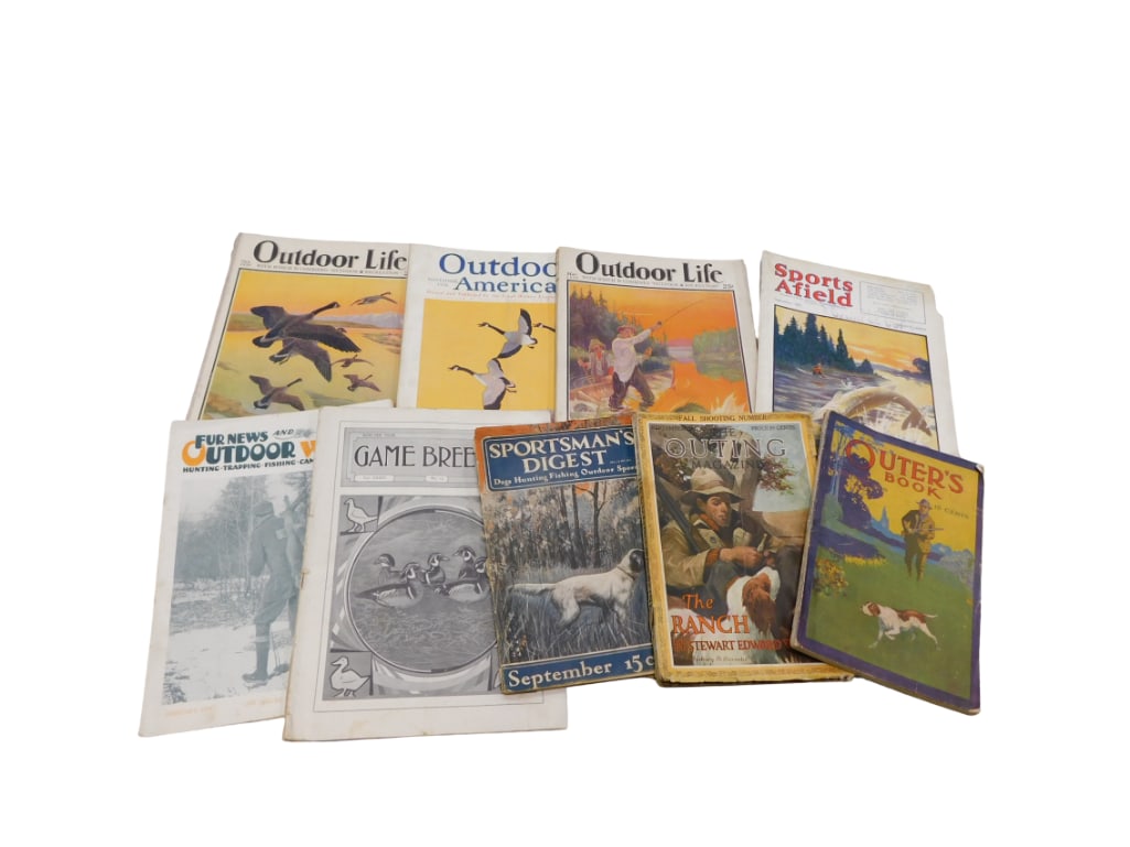 Lot of Antique Magazines incl Outdoor Life, Outers Book, Sportsman's Digest, Etc 1911-1930: Lot of Antique Magazines incl Outdoor Life, Outers Book, Sportsman's Digest, Sports Afield, Etc 1911-1930 All pictures are considered part of the description and should be examined carefully by bi